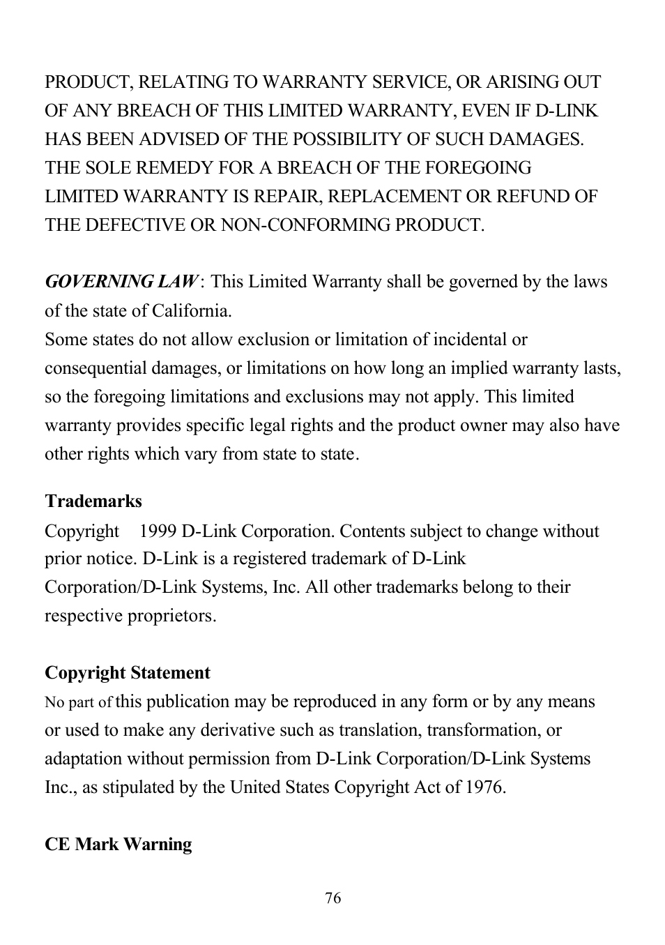 D-Link DI-713P User Manual | Page 76 / 80