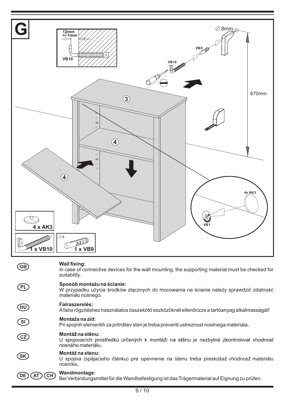 Livarno SHELVING UNIT User Manual | Page 9 / 10