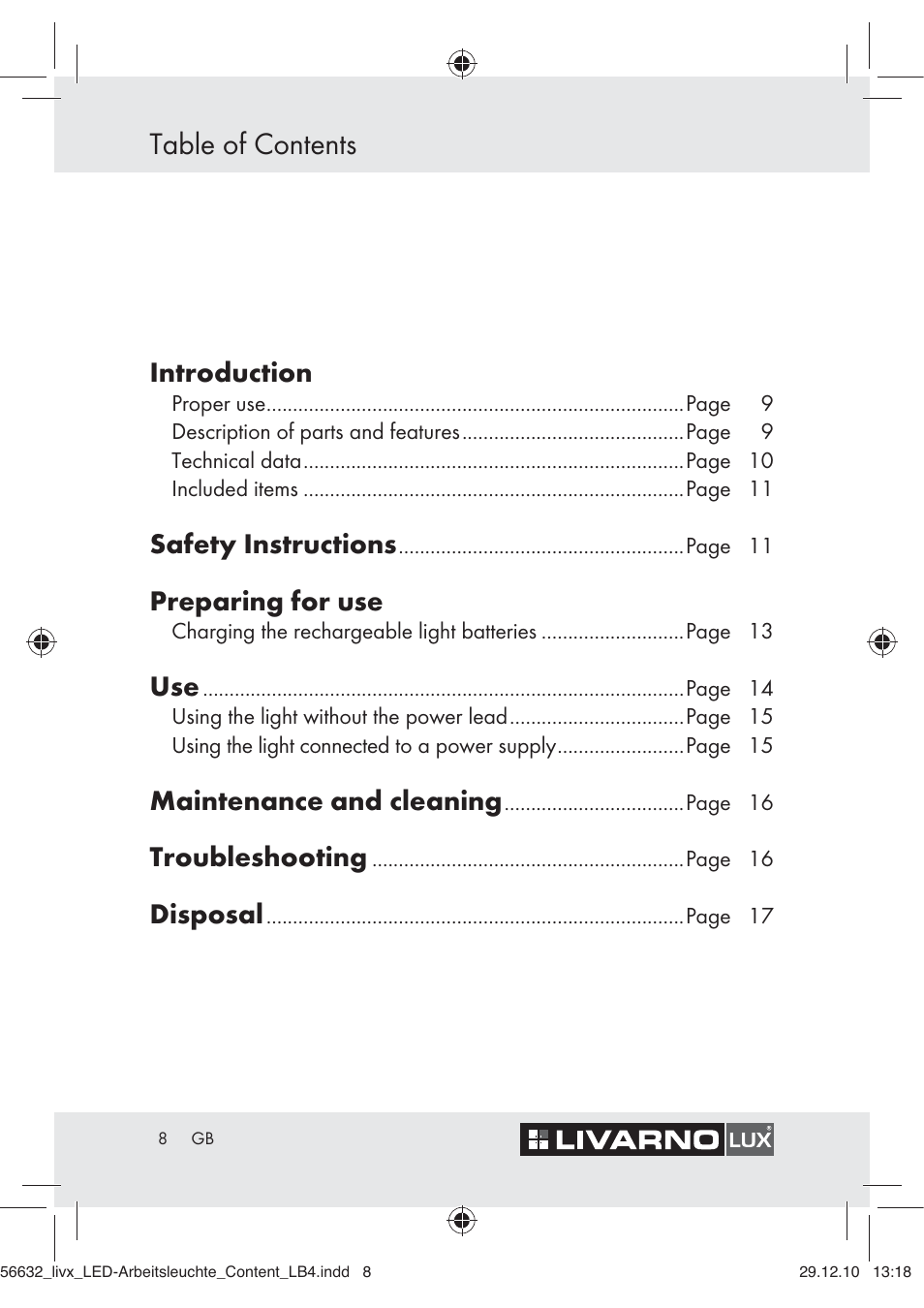 Livarno Z30503-BS User Manual | Page 6 / 82
