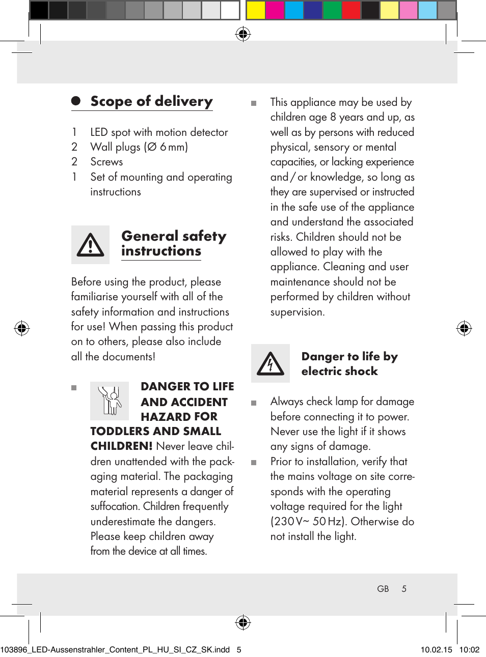 Scope of delivery, General safety instructions | Livarno Z31710A, Z31710B User Manual | Page 5 / 63