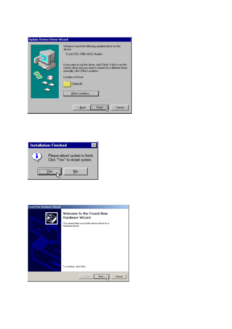 Windows 2000 driver installation | D-Link DSL-100D User Manual | Page 16 / 48