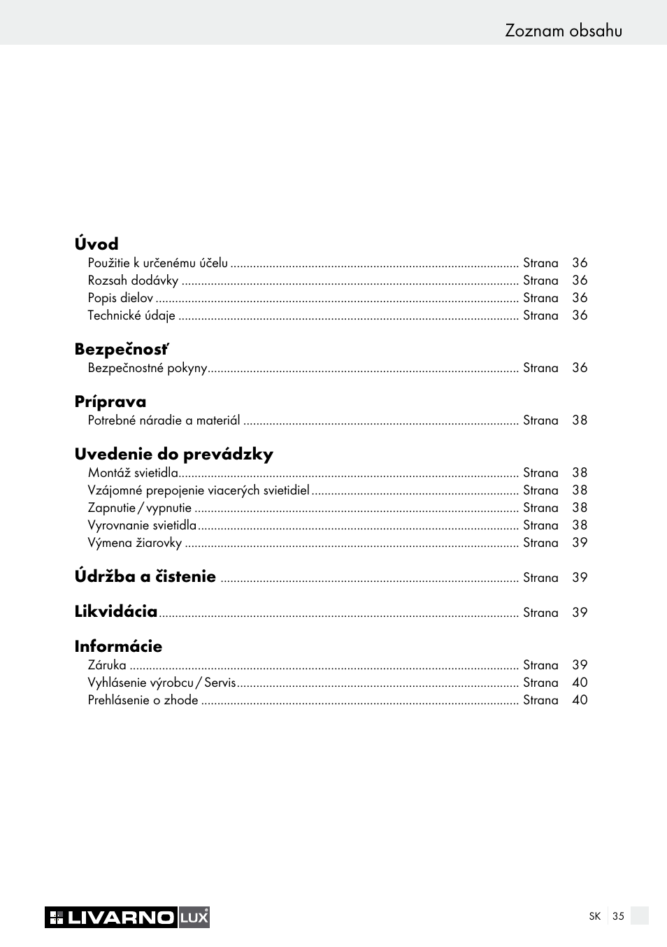 Livarno 2592/014L·2592/016L User Manual | Page 35 / 57