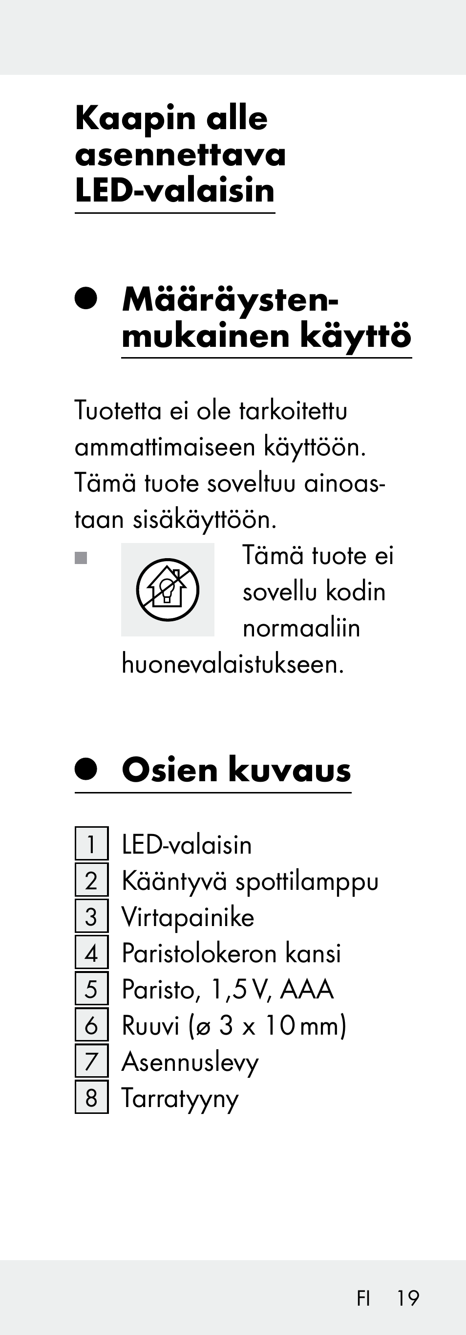 Osien kuvaus | Livarno 102738-14-01/ 102738-14-02 User Manual | Page 19 / 102