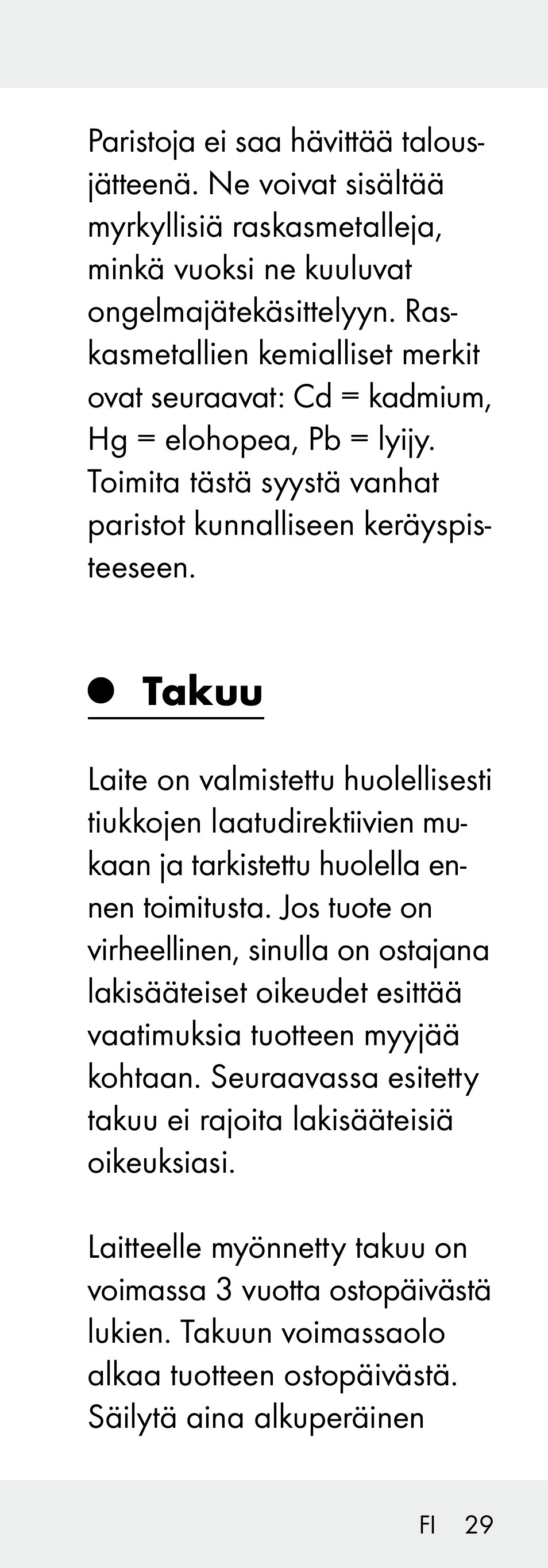 Takuu | Livarno 102738-14-01/ 102738-14-02 User Manual | Page 29 / 102