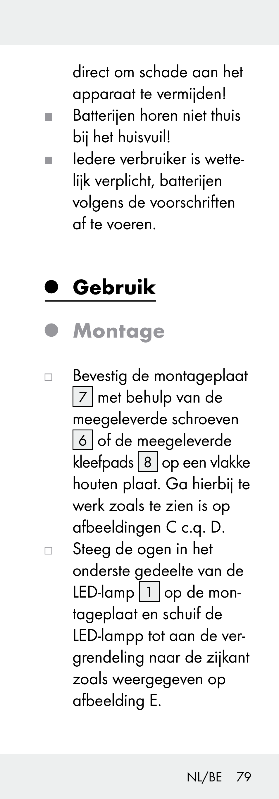 Gebruik montage | Livarno 102738-14-01/ 102738-14-02 User Manual | Page 79 / 102