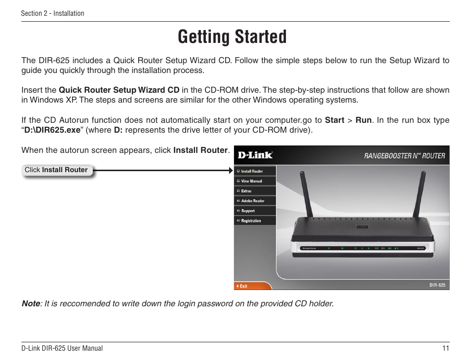 Getting started | D-Link DIR-625 User Manual | Page 11 / 94
