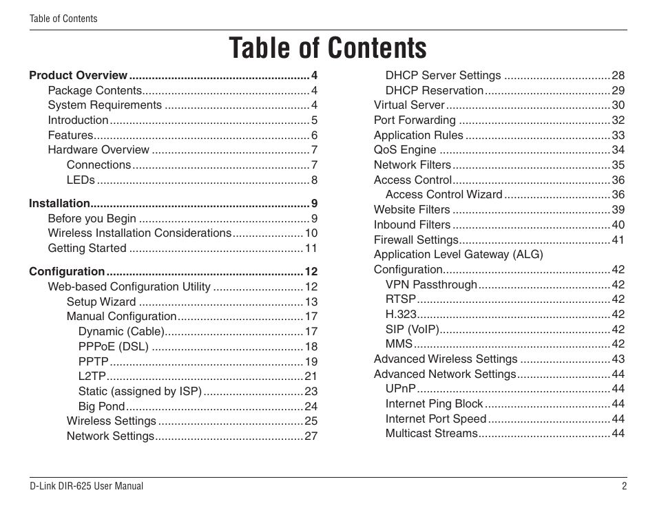 D-Link DIR-625 User Manual | Page 2 / 94