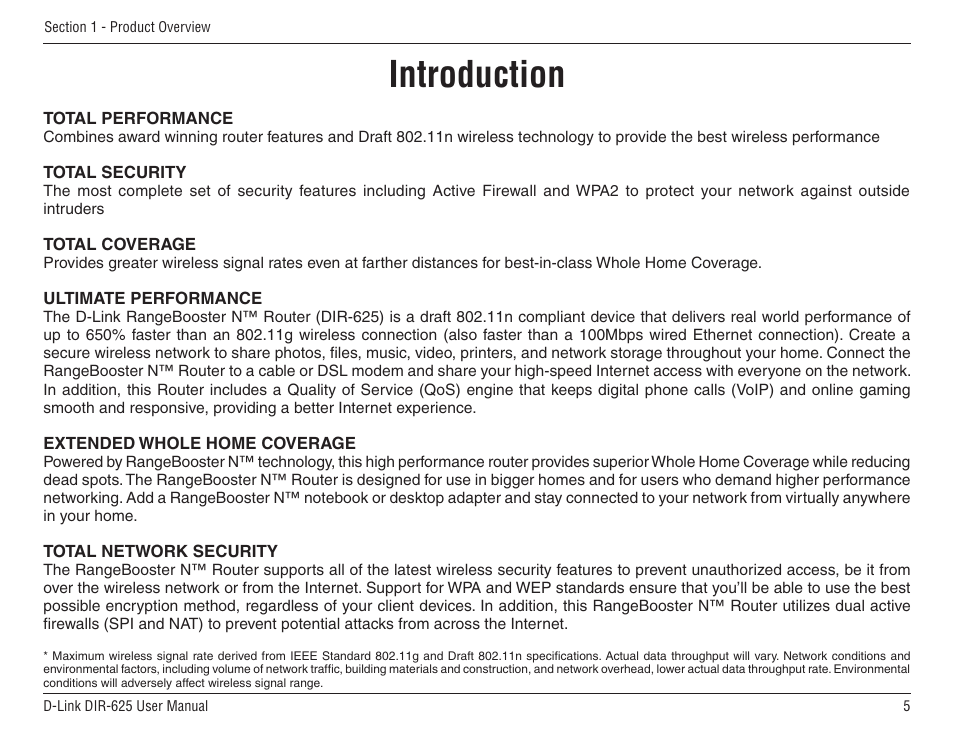 Introduction | D-Link DIR-625 User Manual | Page 5 / 94