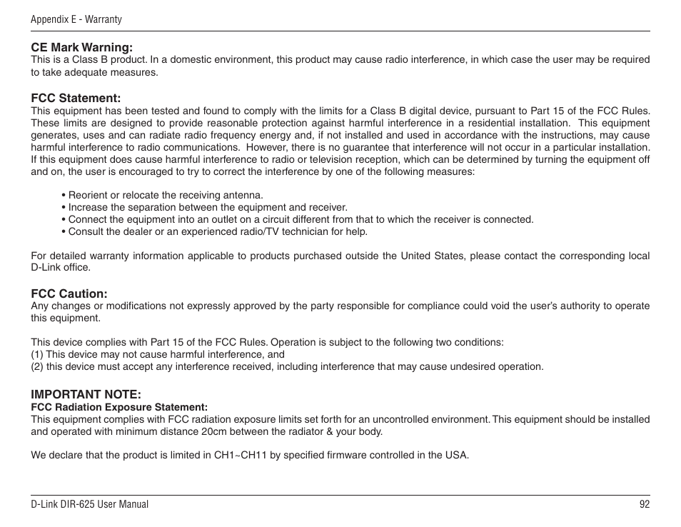 D-Link DIR-625 User Manual | Page 92 / 94