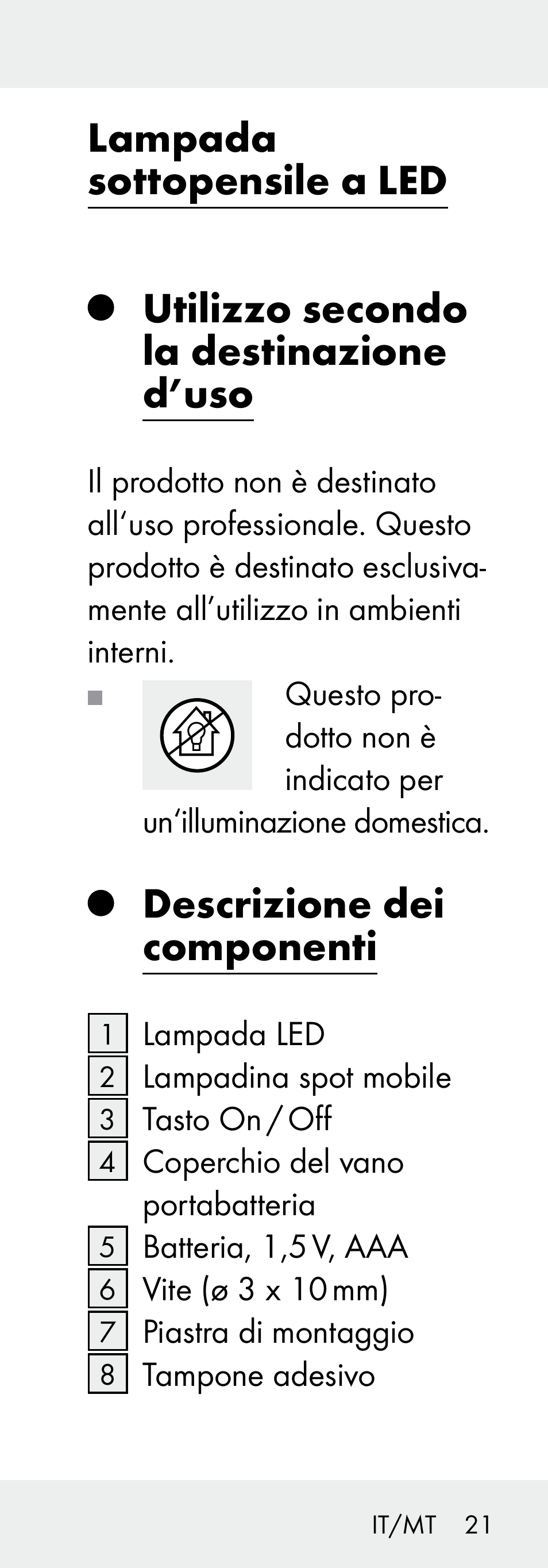 Descrizione dei componenti | Livarno 102738-14-01/ 102738-14-02 User Manual | Page 21 / 78