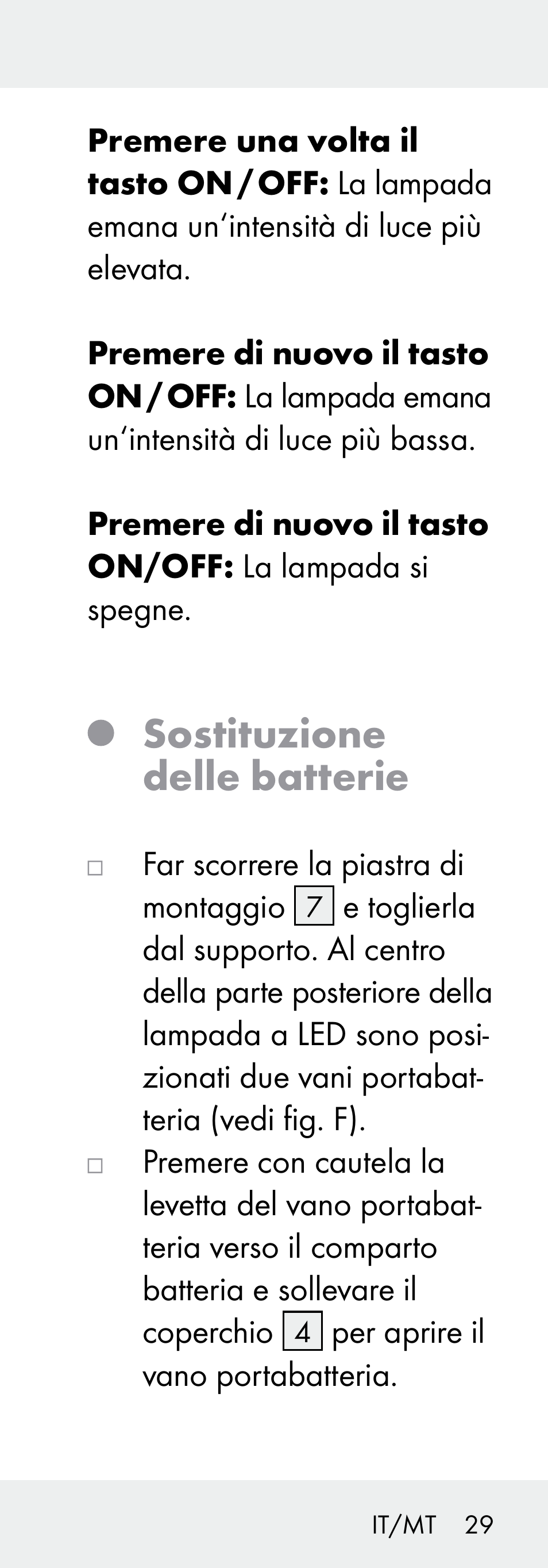 Sostituzione delle batterie | Livarno 102738-14-01/ 102738-14-02 User Manual | Page 29 / 78