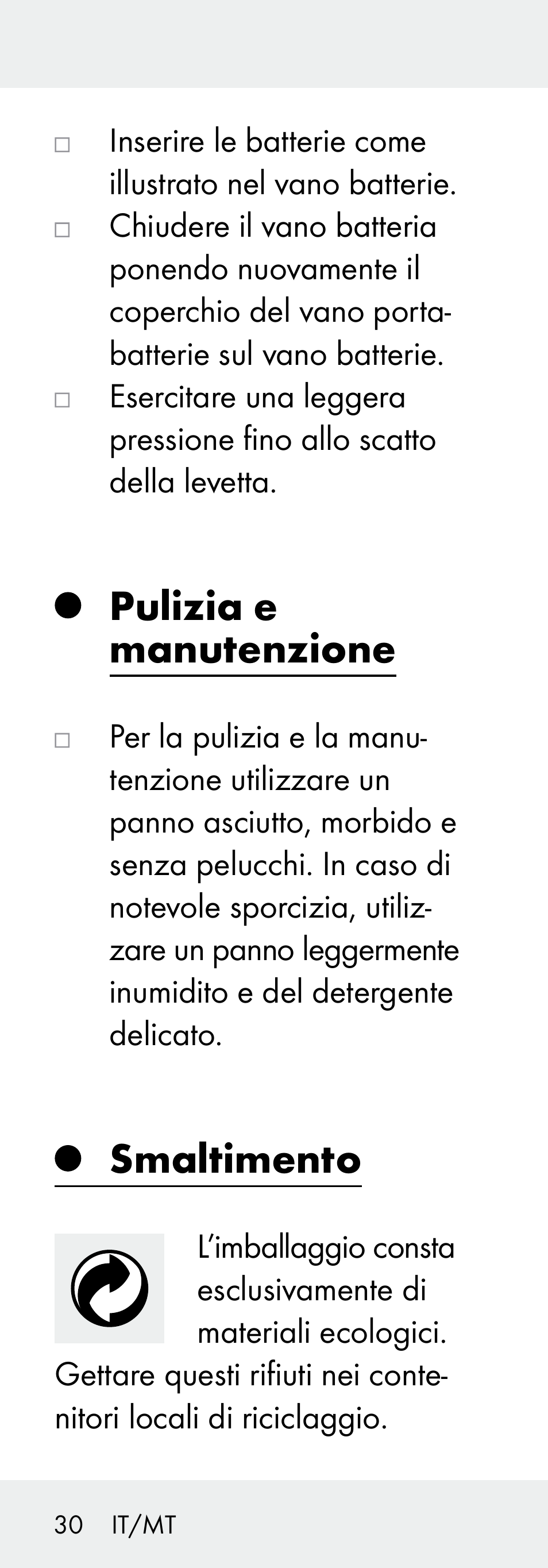 Pulizia e manutenzione, Smaltimento | Livarno 102738-14-01/ 102738-14-02 User Manual | Page 30 / 78