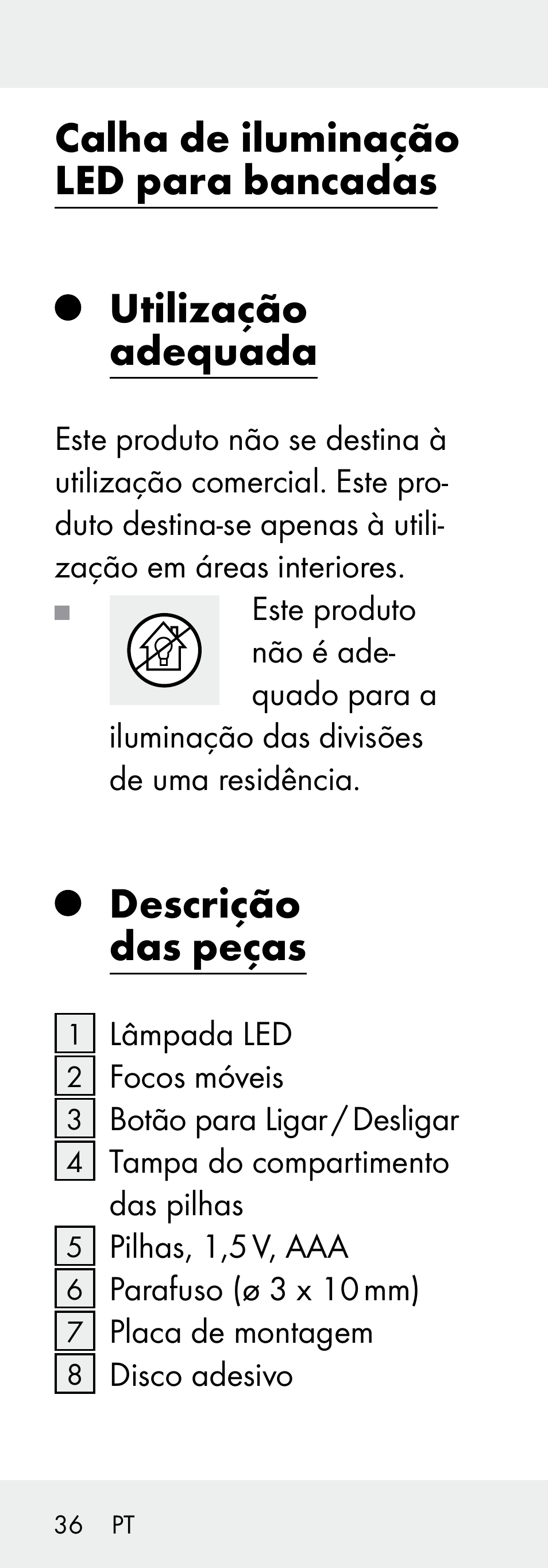 Descrição das peças | Livarno 102738-14-01/ 102738-14-02 User Manual | Page 36 / 78