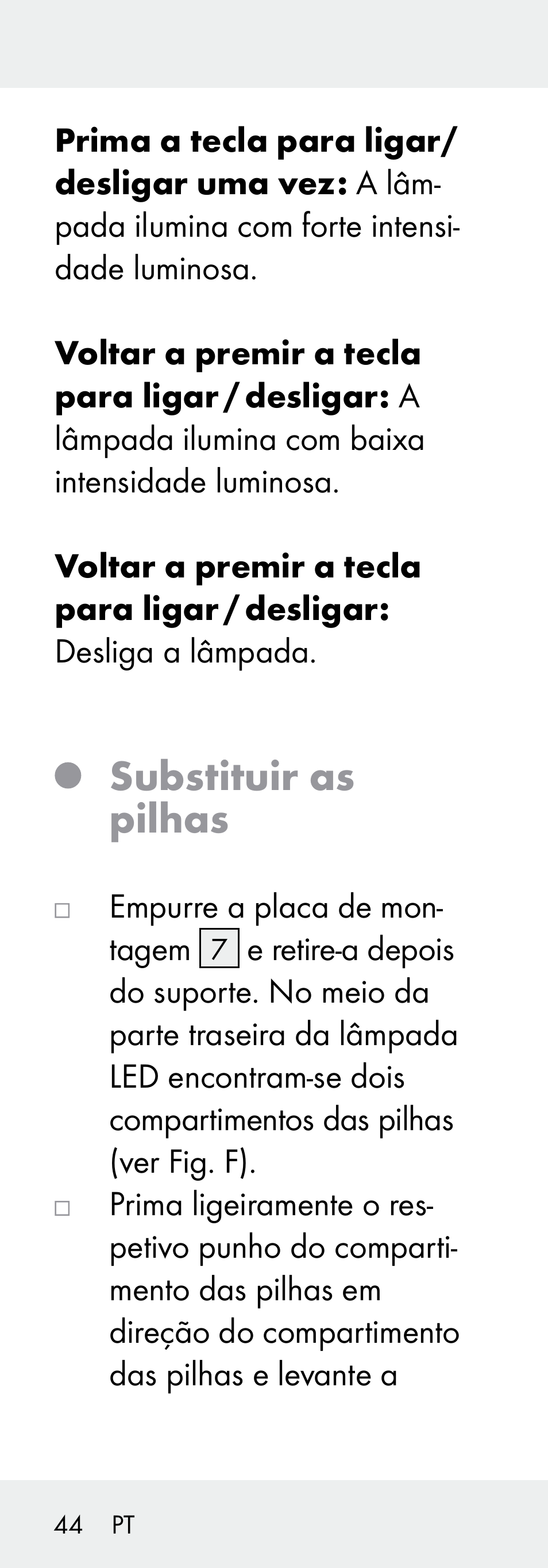 Substituir as pilhas | Livarno 102738-14-01/ 102738-14-02 User Manual | Page 44 / 78