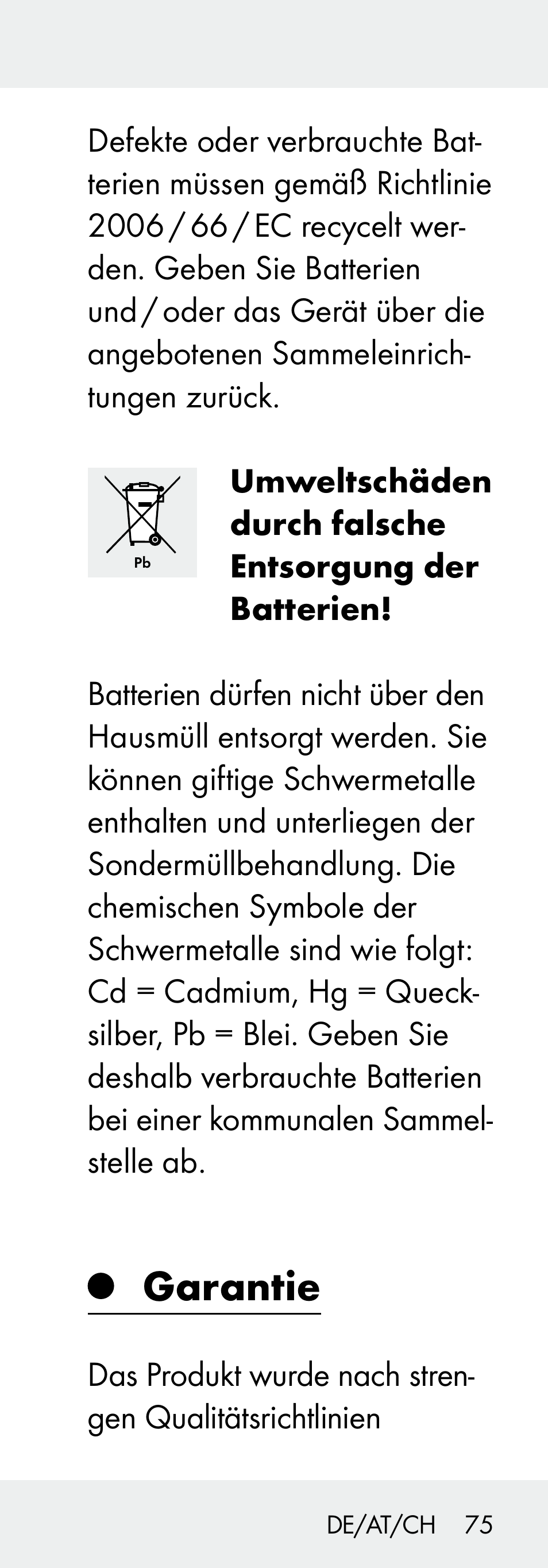 Garantie | Livarno 102738-14-01/ 102738-14-02 User Manual | Page 75 / 78