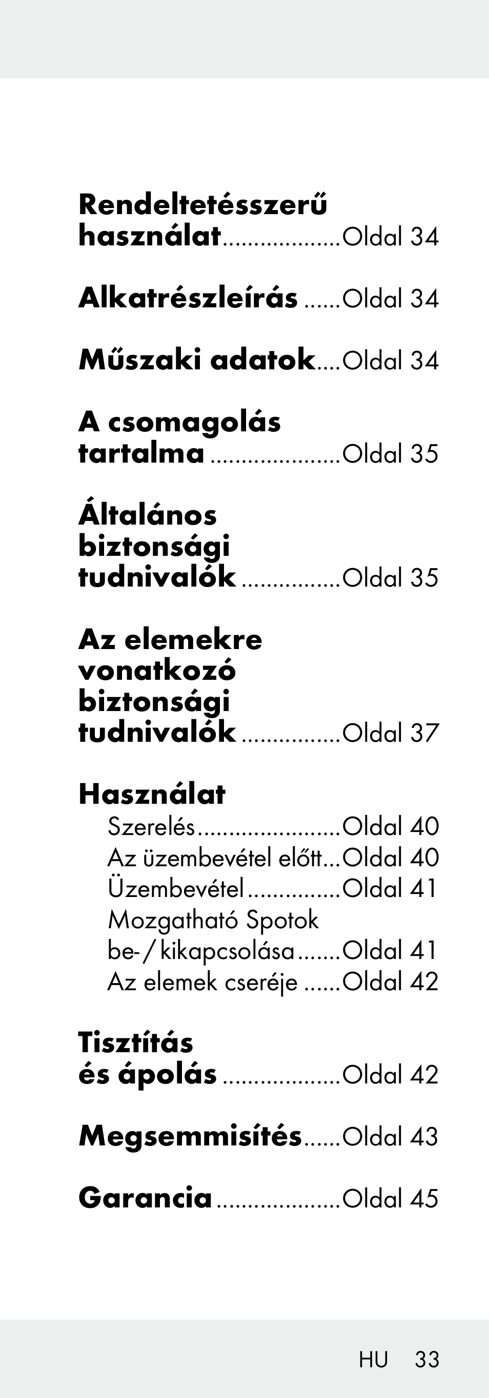 Livarno 102738-14-01/ 102738-14-02 User Manual | Page 33 / 104