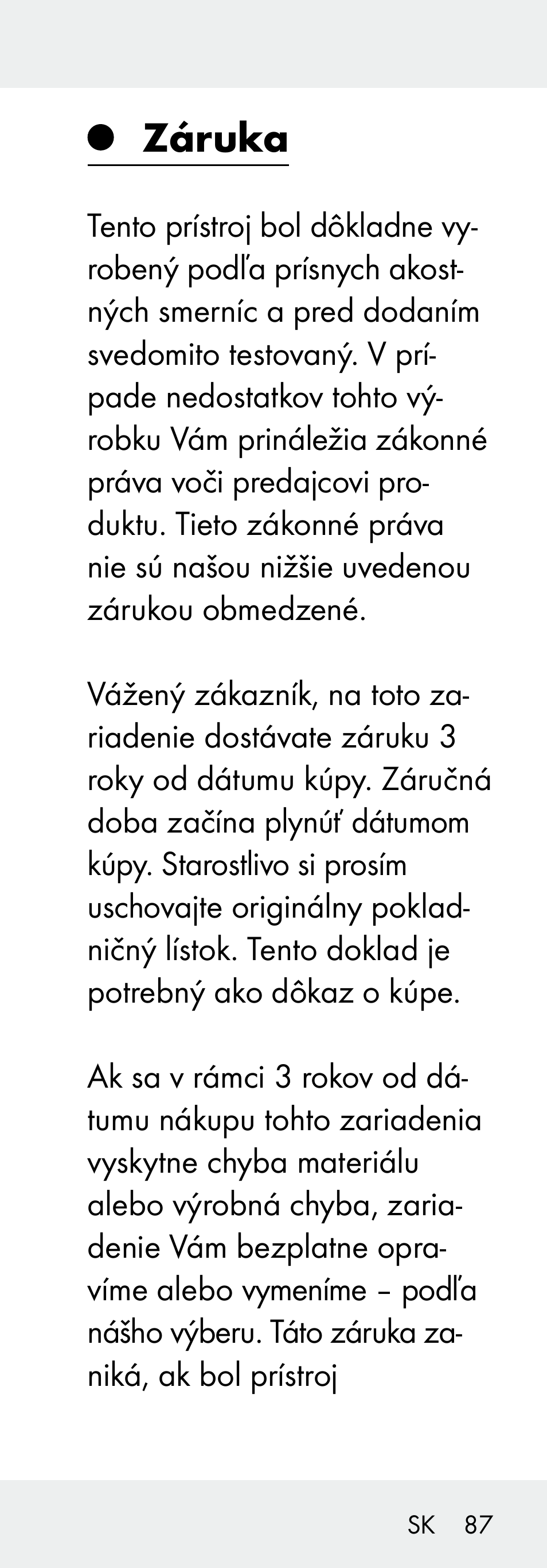 Záruka | Livarno 102738-14-01/ 102738-14-02 User Manual | Page 87 / 104
