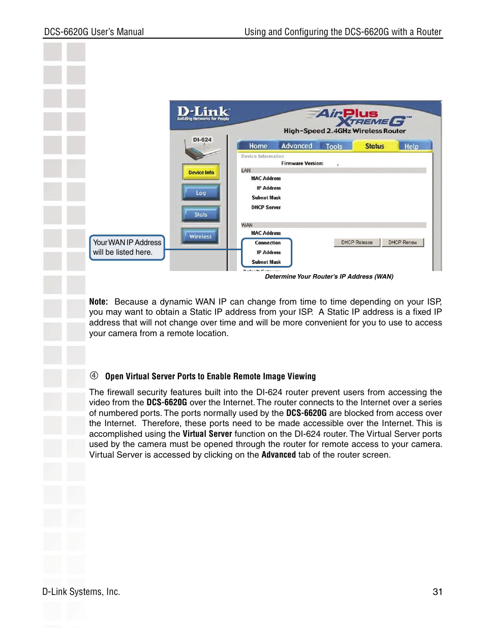 D-Link DCS-6620G User Manual | Page 31 / 145