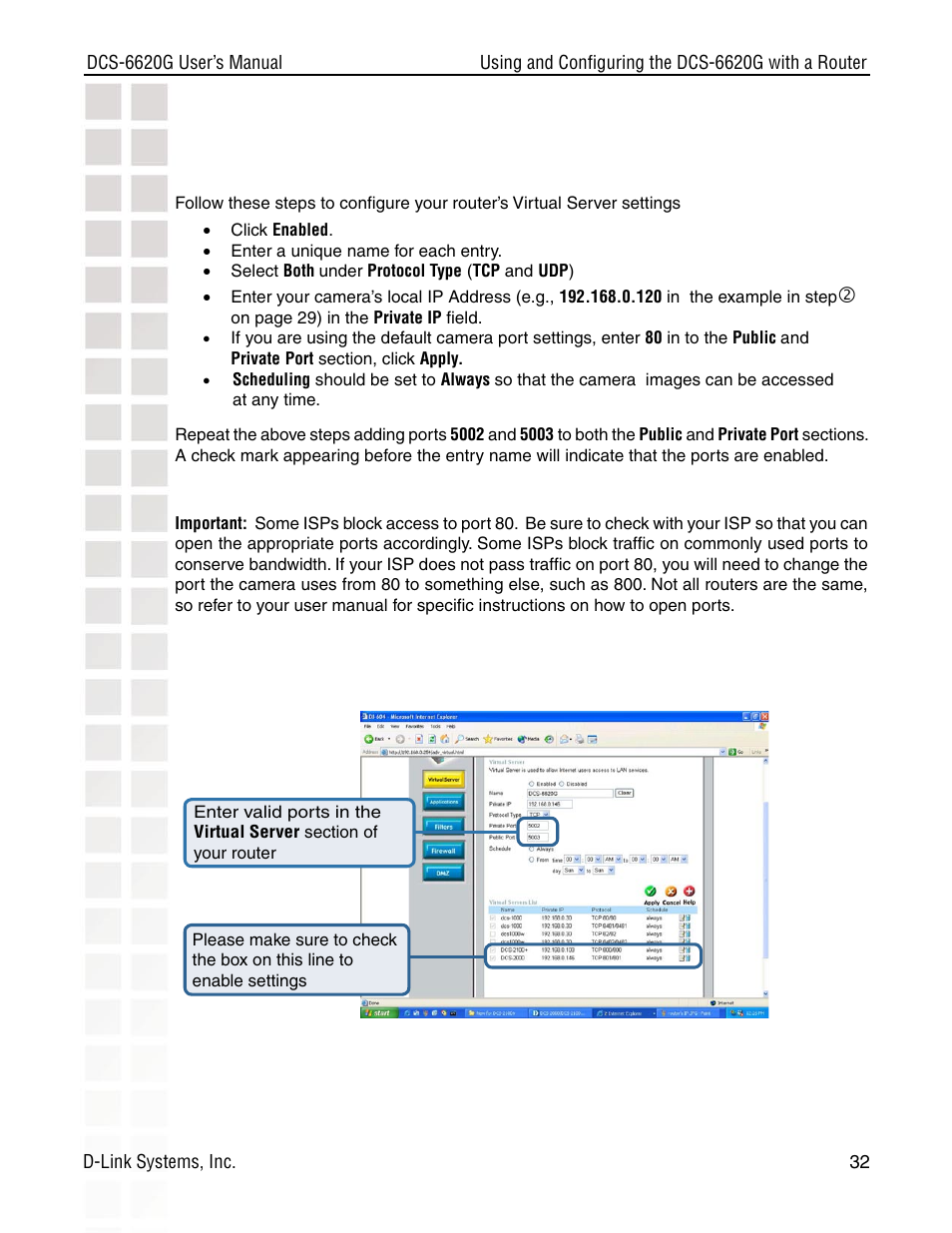 D-Link DCS-6620G User Manual | Page 32 / 145