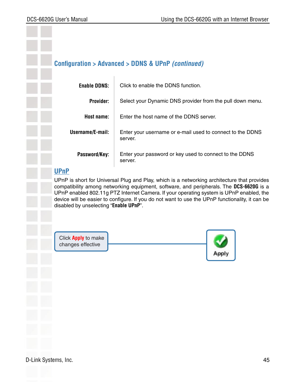 D-Link DCS-6620G User Manual | Page 45 / 145