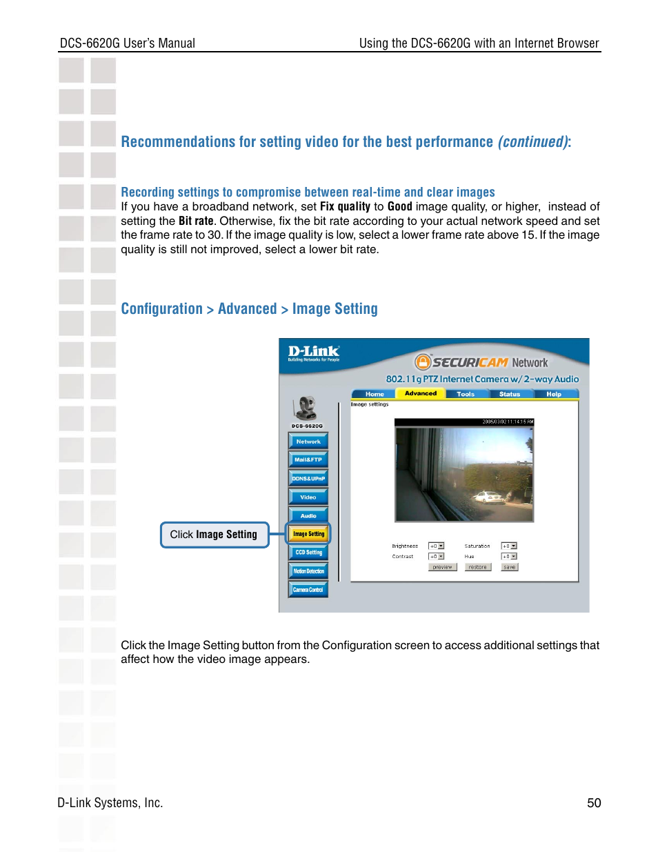 D-Link DCS-6620G User Manual | Page 50 / 145