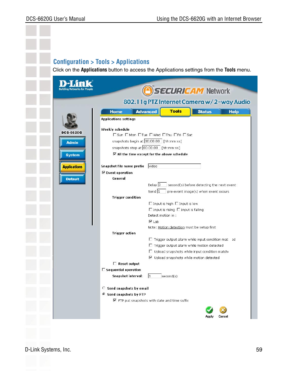 D-Link DCS-6620G User Manual | Page 59 / 145