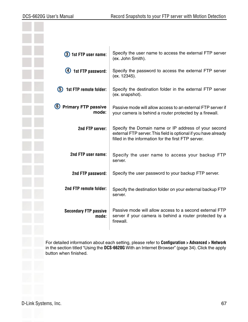 D-Link DCS-6620G User Manual | Page 67 / 145