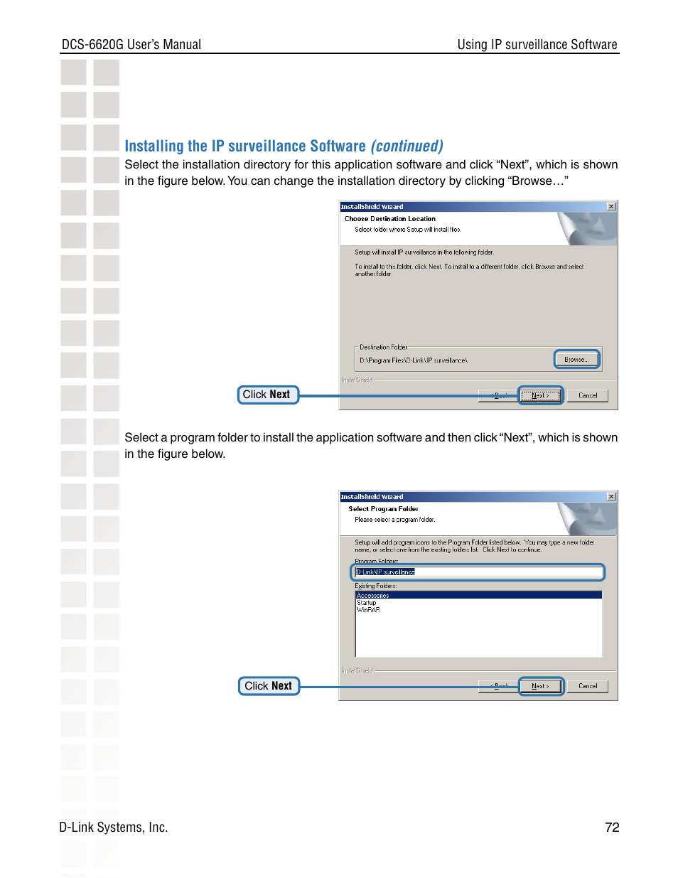 D-Link DCS-6620G User Manual | Page 72 / 145