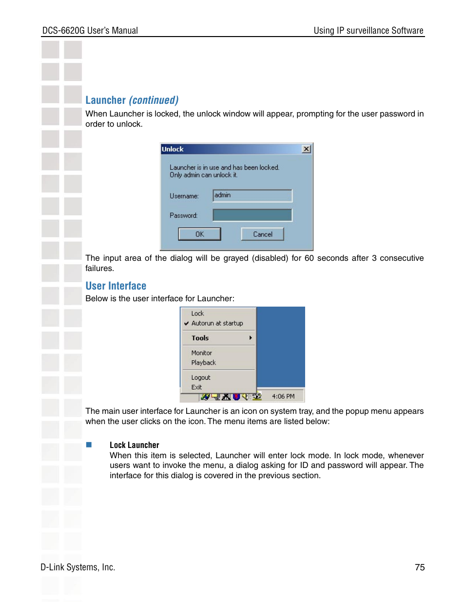 D-Link DCS-6620G User Manual | Page 75 / 145