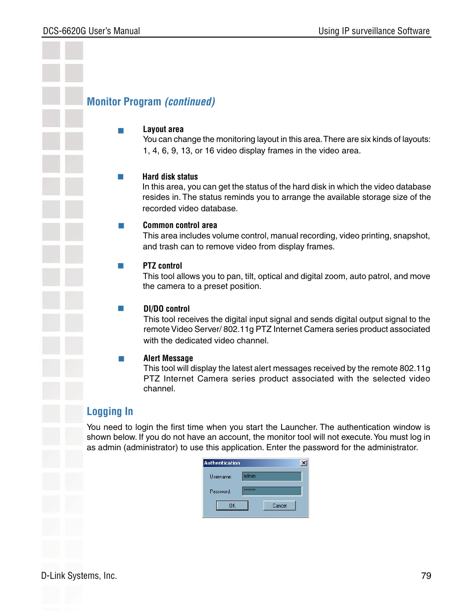 D-Link DCS-6620G User Manual | Page 79 / 145