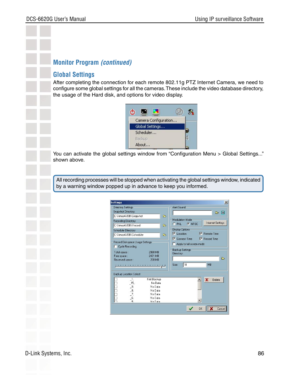 D-Link DCS-6620G User Manual | Page 86 / 145