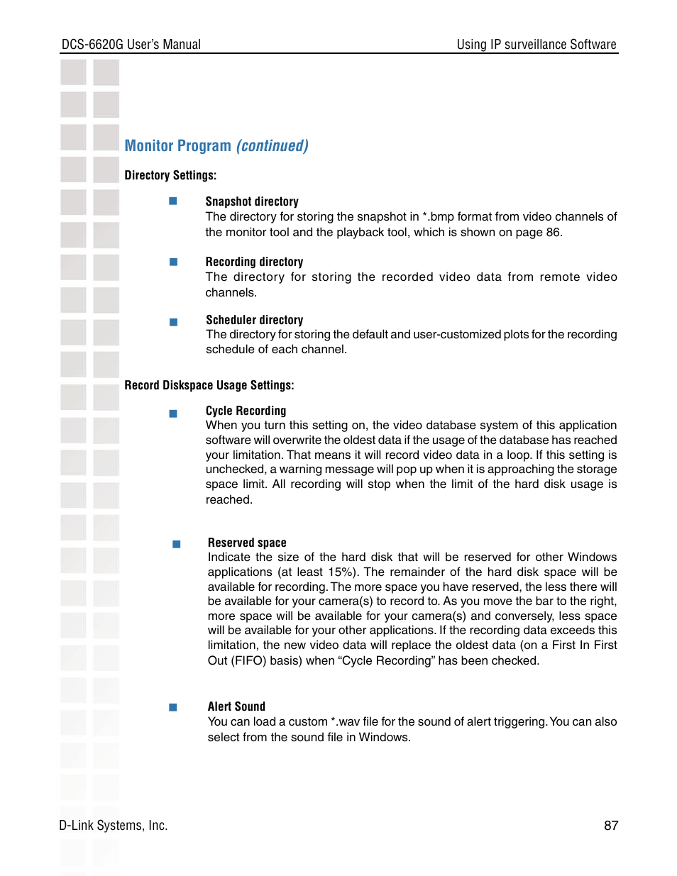 D-Link DCS-6620G User Manual | Page 87 / 145