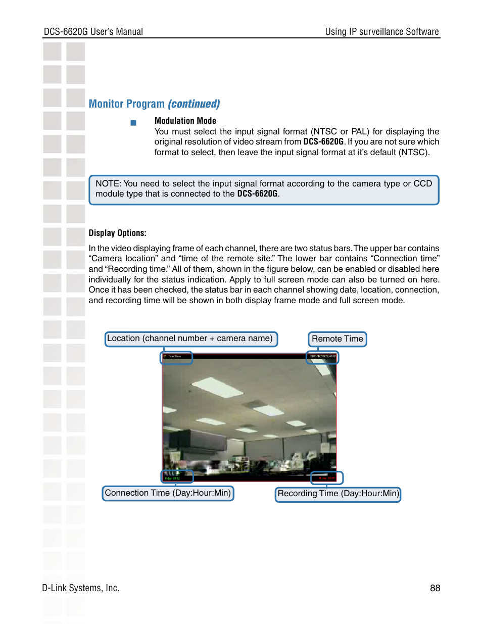 Monitor program (continued) | D-Link DCS-6620G User Manual | Page 88 / 145