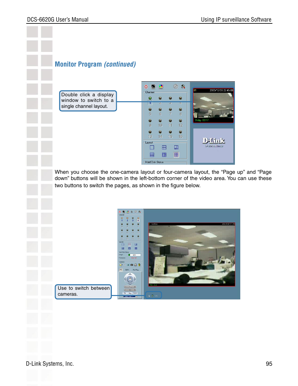 Monitor program (continued) | D-Link DCS-6620G User Manual | Page 95 / 145