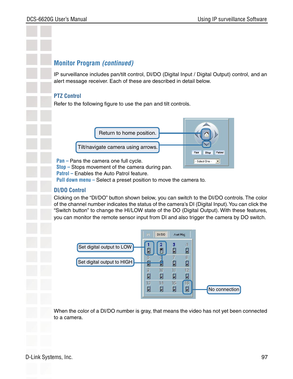 Monitor program (continued) | D-Link DCS-6620G User Manual | Page 97 / 145