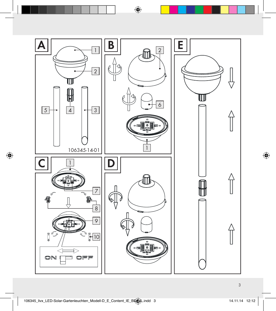 Ab c d e | Livarno 106345-14-01/106345-14-02 User Manual | Page 3 / 37