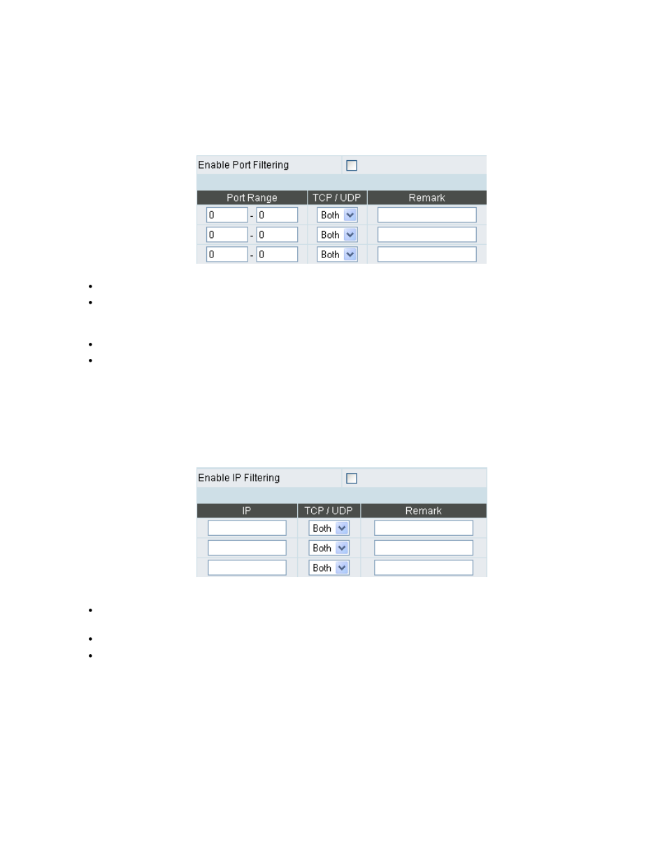 20 port filtering, 21 ip filtering | D-Link VOIP TA DVG-5112S User Manual | Page 38 / 62