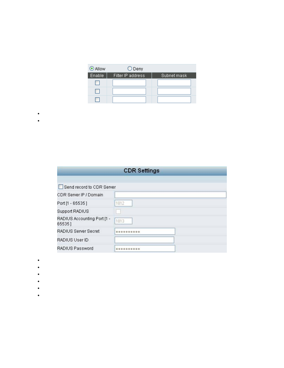 25 caller filter, 26 cdr settings | D-Link VOIP TA DVG-5112S User Manual | Page 42 / 62