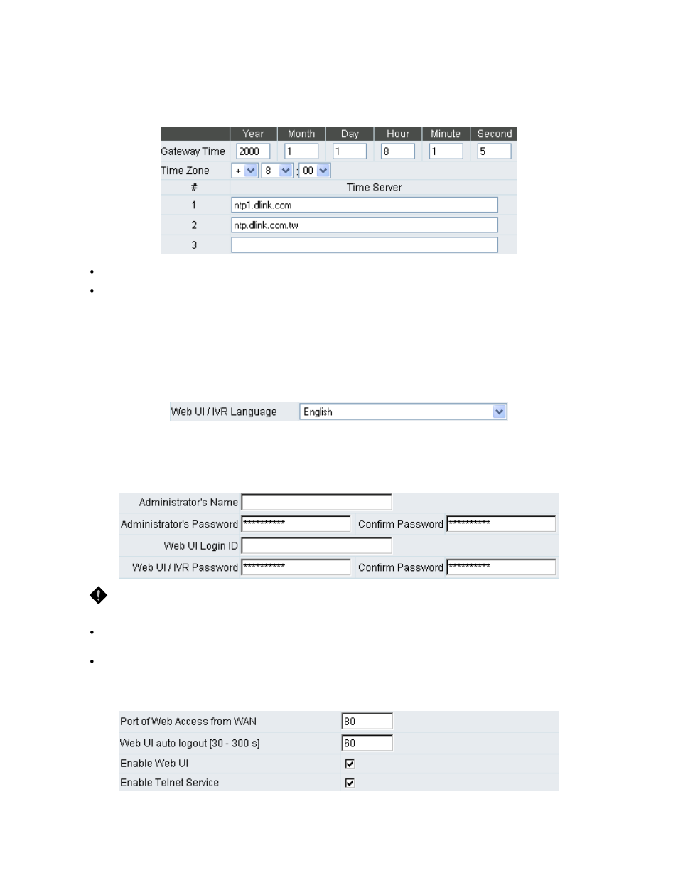 30 ntp (network time protocol), 31 language, 32 login account | D-Link VOIP TA DVG-5112S User Manual | Page 44 / 62