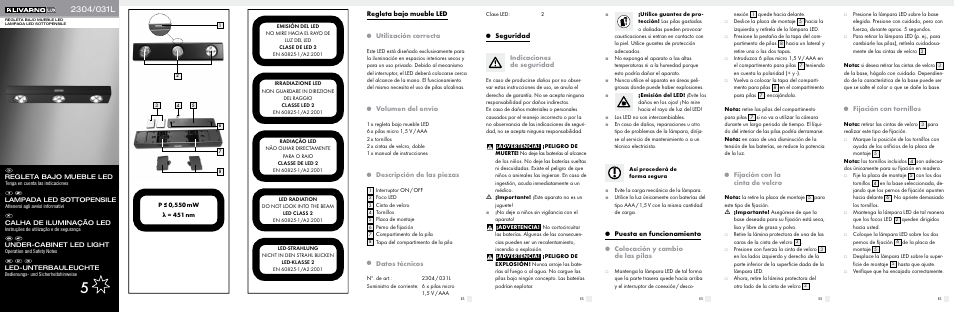 Livarno 2304/031L User Manual | 6 pages