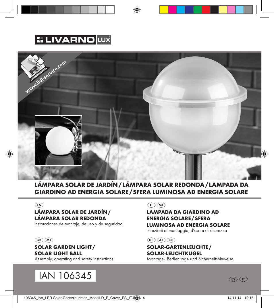 Livarno 106345-14-01/106345-14-02 User Manual | 37 pages