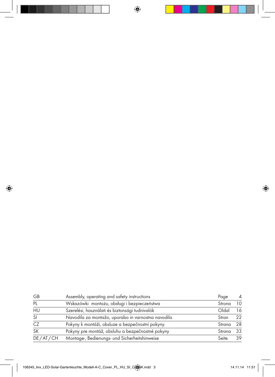 Livarno Z31094A/Z31094B/Z31854 User Manual | Page 2 / 45