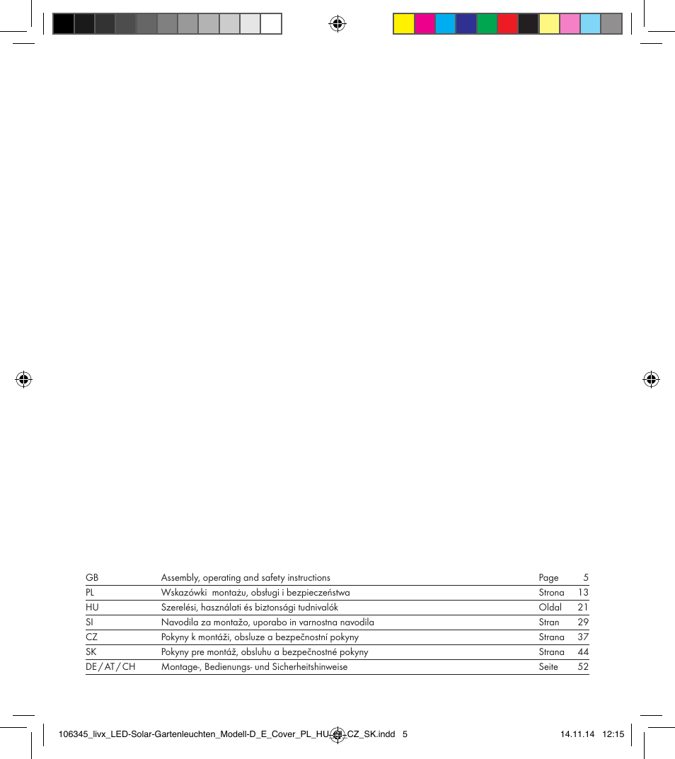 Livarno 106345-14-01/106345-14-02 User Manual | Page 2 / 60