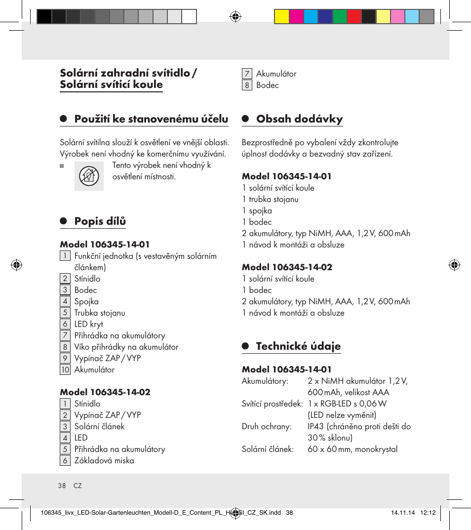 Livarno 106345-14-01/106345-14-02 User Manual | Page 38 / 60