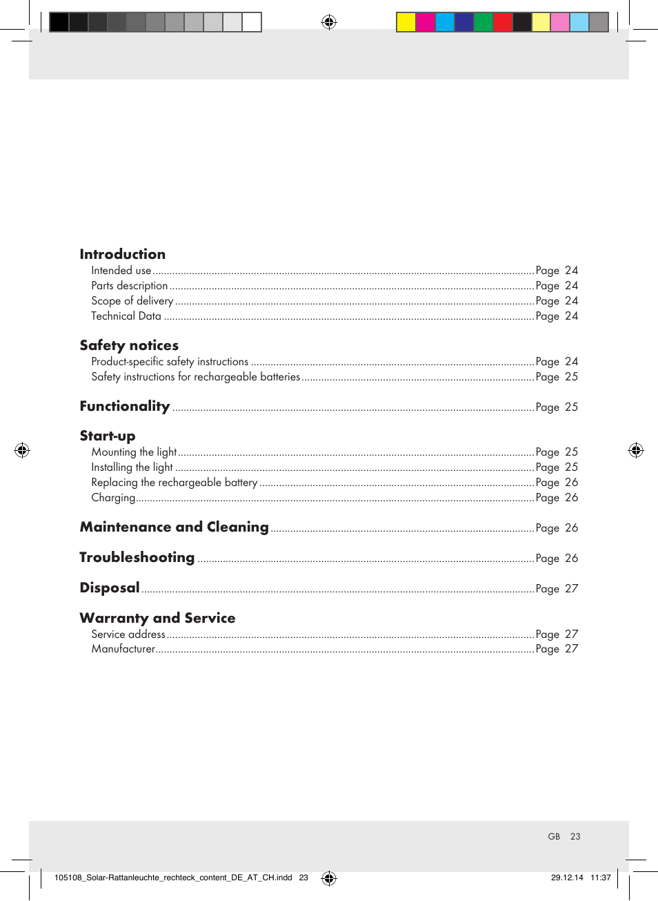 Introduction, Safety notices, Functionality | Start-up, Maintenance and cleaning, Troubleshooting, Disposal, Warranty and service | Livarno 10270A/ JL-T008 User Manual | Page 23 / 29