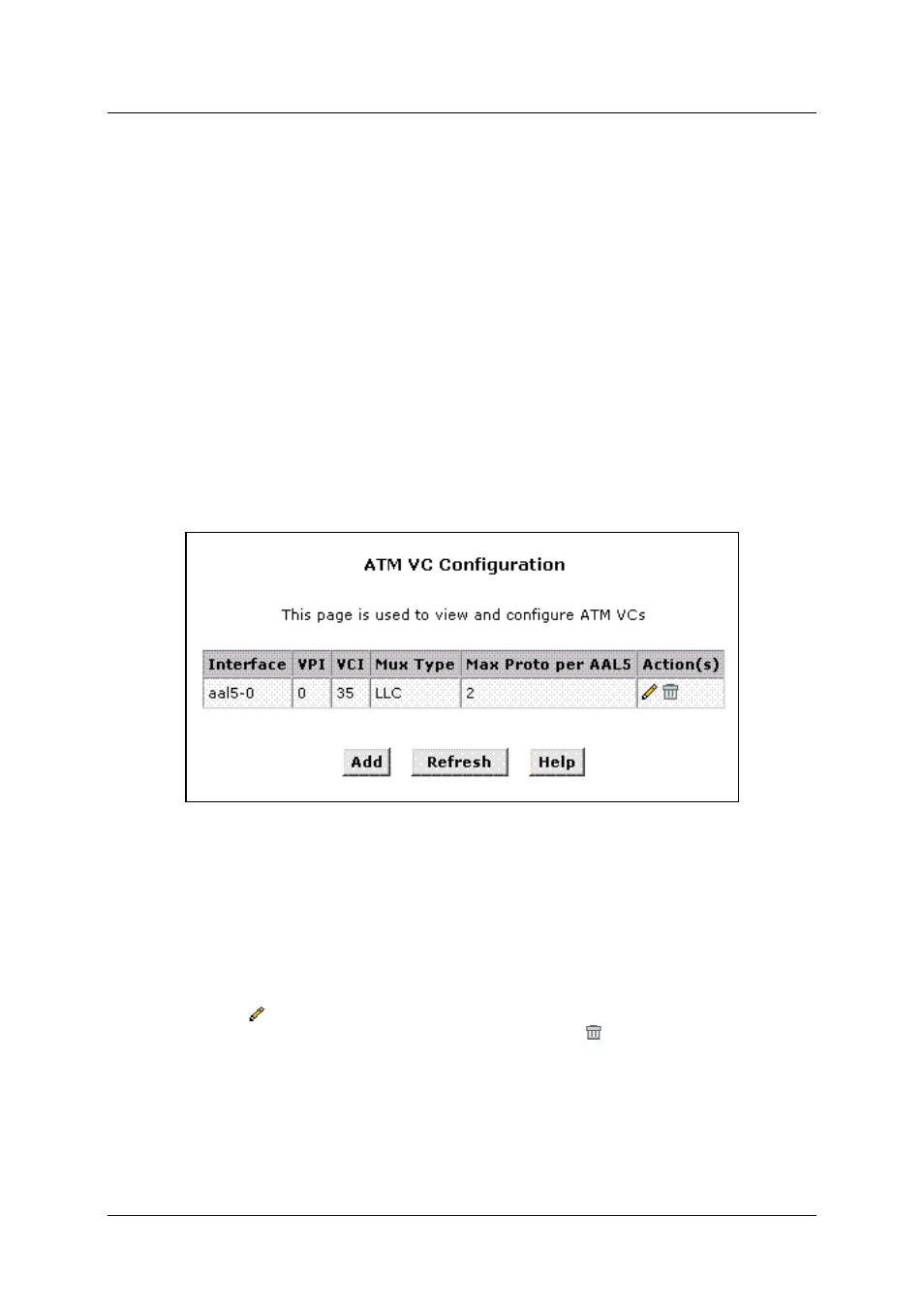 Wan configuration options, Atm vc configuration, Additional virtual connections | Wan c, Onfiguration, Ptions, Figure 10. atm vcc configuration menu | D-Link DSL-500G User Manual | Page 31 / 66