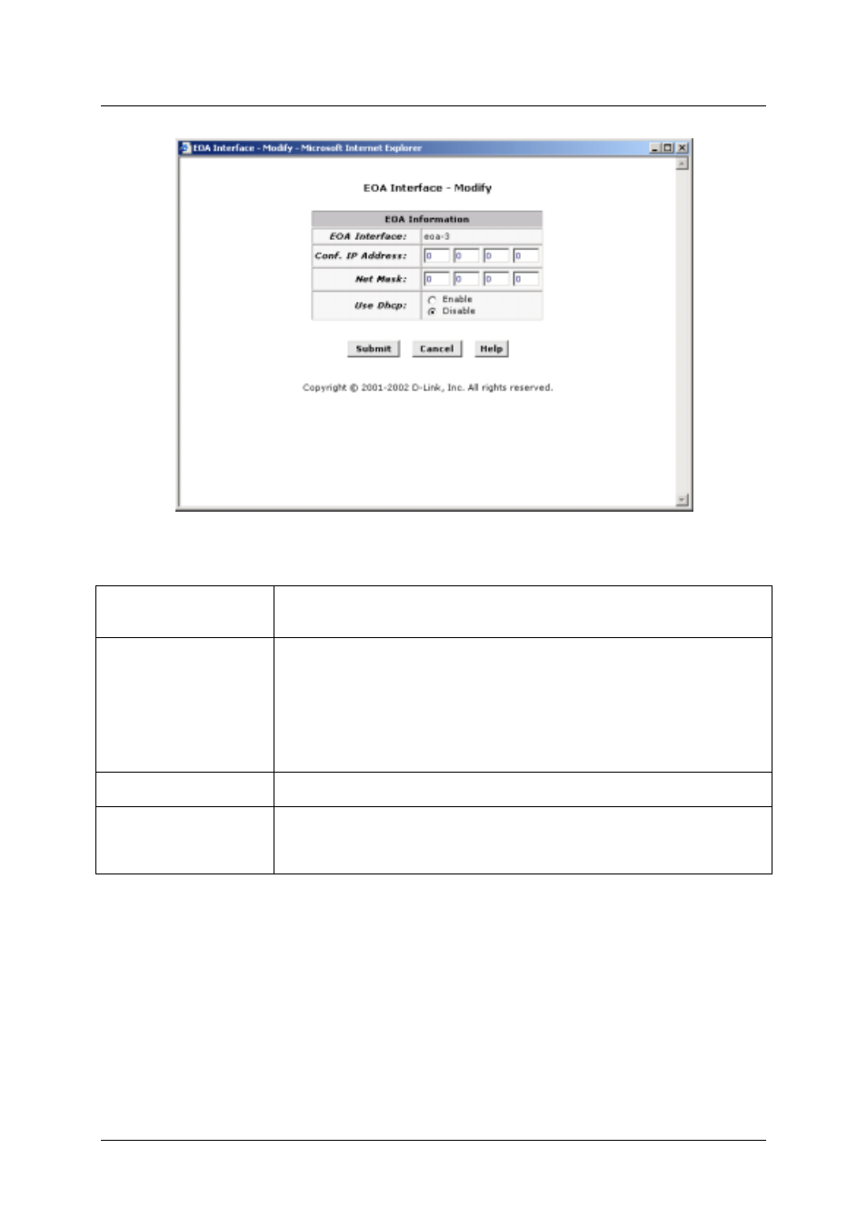 Figure 17. eoa interface – modify | D-Link DSL-500G User Manual | Page 38 / 66