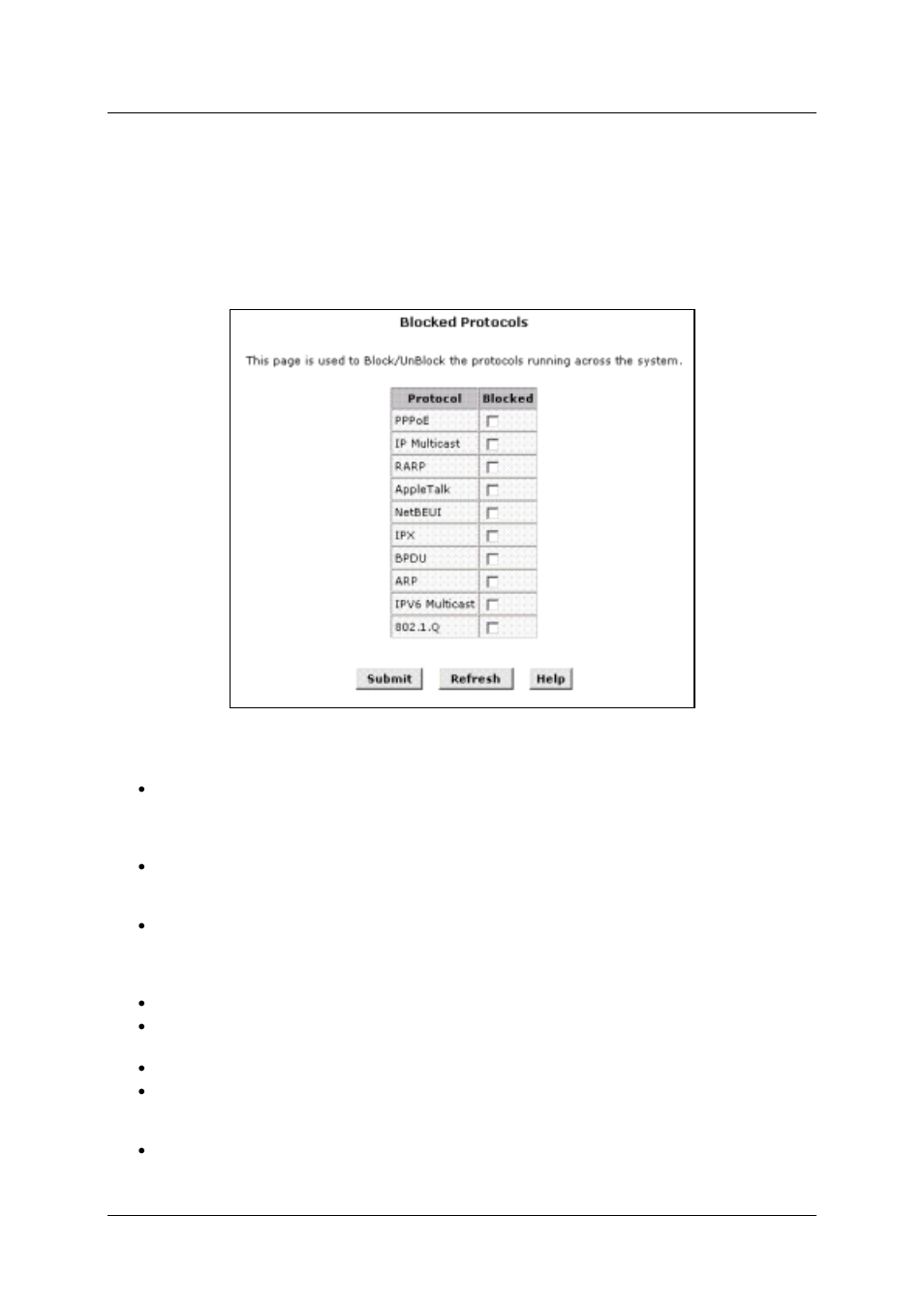 Blocked protocols, Figure 28. blocked protocols | D-Link DSL-500G User Manual | Page 54 / 66