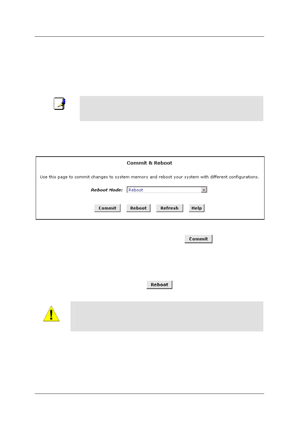 Commit & reboot, Reboot the router, Figure 30. commit and reboot | D-Link DSL-500G User Manual | Page 56 / 66