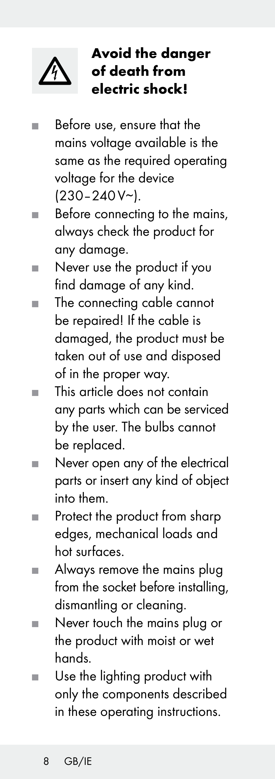 Livarno Z31392A-BS User Manual | Page 8 / 70